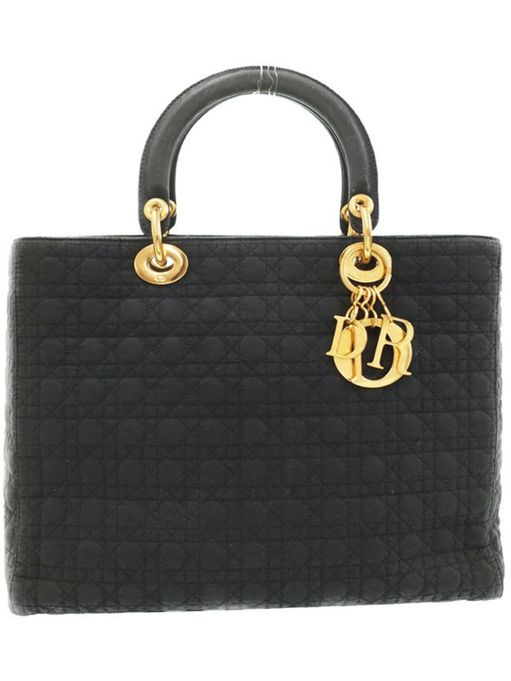 Christian Dior Cannage Quilted Lady Dior Bag black